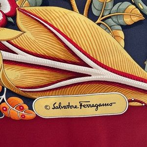 Salvatore Ferragamo silk scarf square vintage 90s